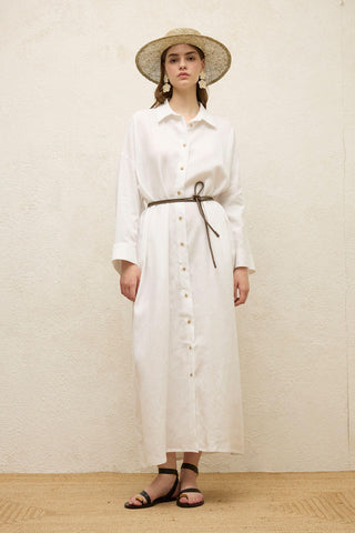 Linen Dress White