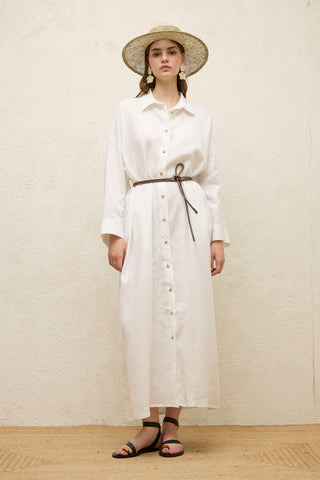 Linen Dress White