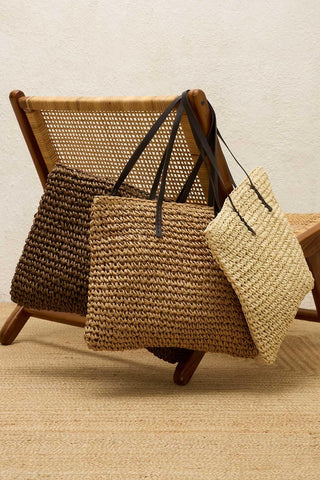 Strap Straw Handbag Natural