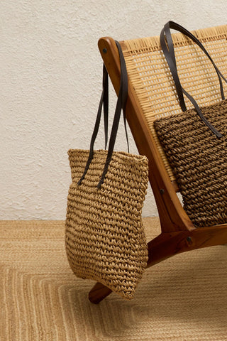 Strap Straw Handbag Natural