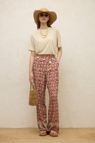 Viscose Patterned Trousers Dalia