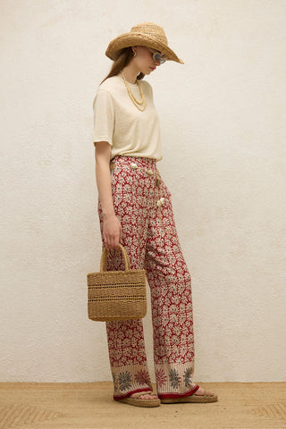 Viscose Patterned Trousers Dalia