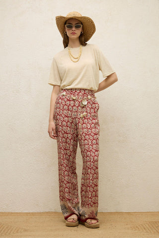 Viscose Patterned Trousers Dalia