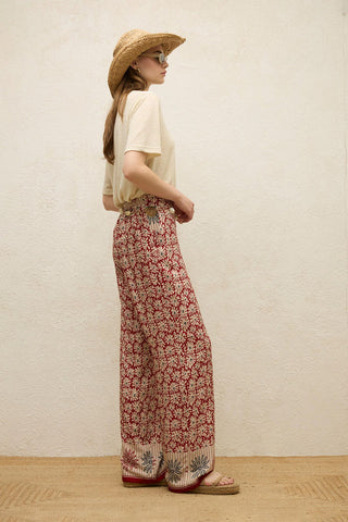 Viscose Patterned Trousers Dalia