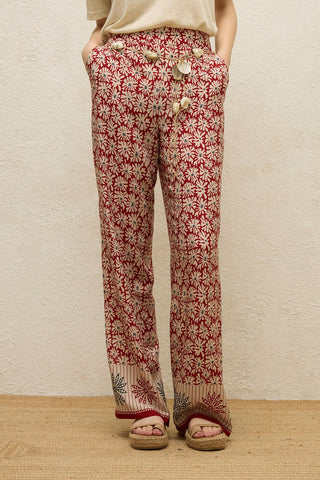 Viscose Patterned Trousers Dalia