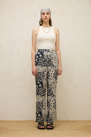 Viscose Patterned Trousers Lola