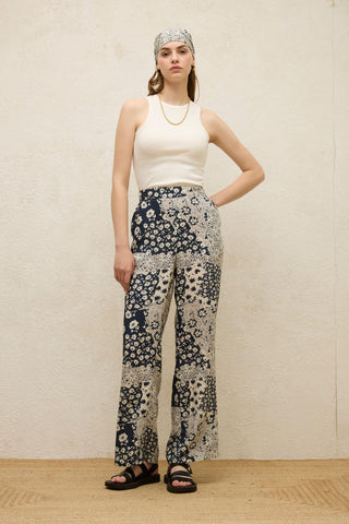 Viscose Patterned Trousers Lola