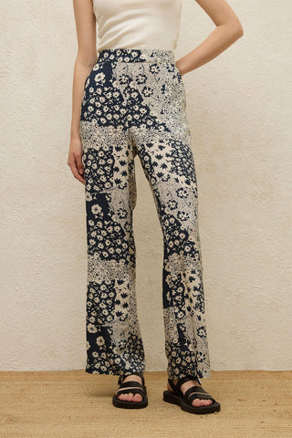 Viscose Patterned Trousers Lola