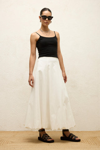 Balloon Silhouette Skirt Ecru