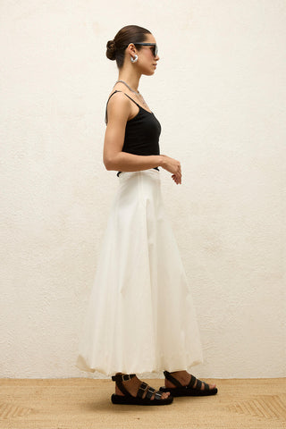 Balloon Silhouette Skirt Ecru