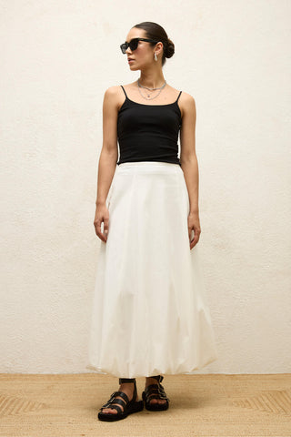 Balloon Silhouette Skirt Ecru
