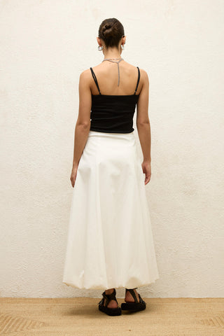 Balloon Silhouette Skirt Ecru