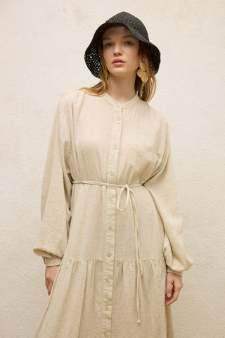 Cotton Oversized Dress Natural