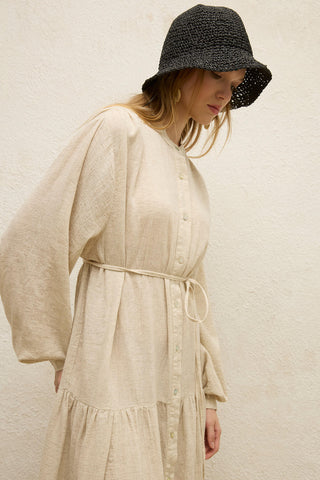 Cotton Oversized Dress Natural