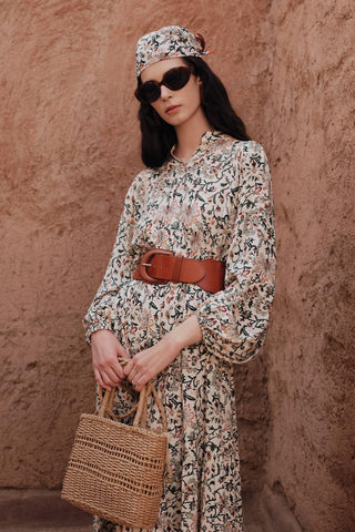 Viscose Balloon Sleeve Dress Ira