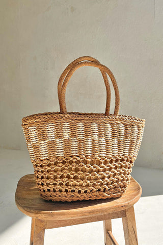 Crossbody Mini Straw Bag Natural