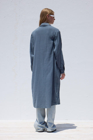 Long Muslin Tunic Indigo