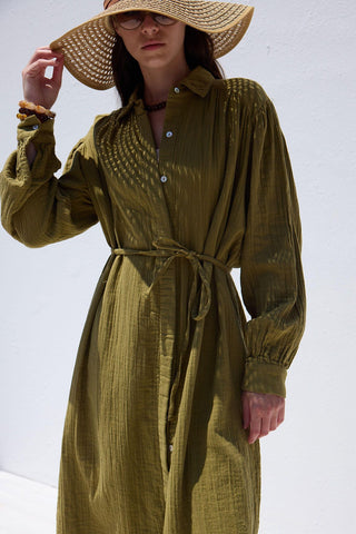 Long Muslin Tunic Green