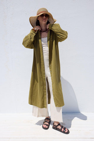 Long Muslin Tunic Green