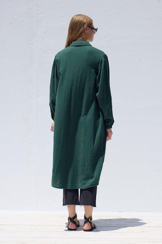 Long Muslin Tunic Emerald