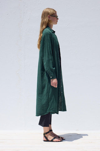 Long Muslin Tunic Emerald