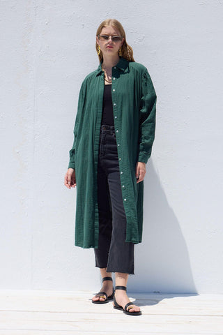 Long Muslin Tunic Emerald