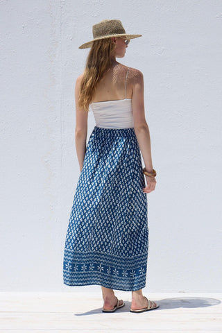 Patterned Wrap Viscose Skirt Simone