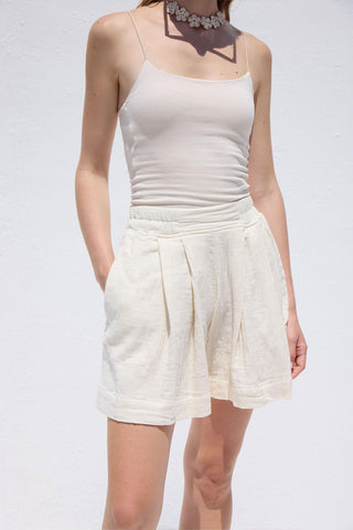 Relaxed Muslin Shorts Ecru