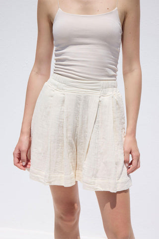 Relaxed Muslin Shorts Ecru