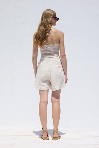 Relaxed Muslin Shorts Ecru