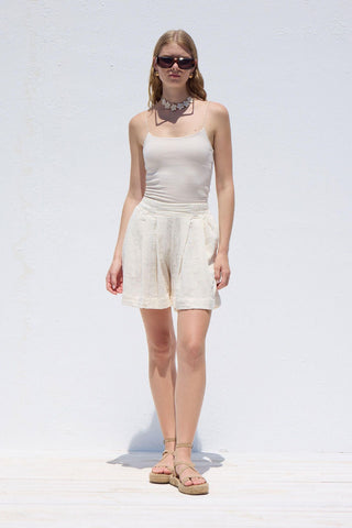 Relaxed Muslin Shorts Ecru