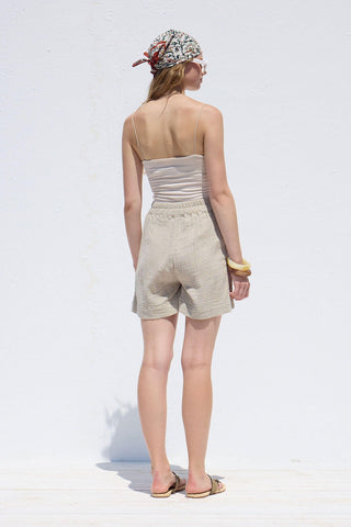 Relaxed Muslin Shorts Sand