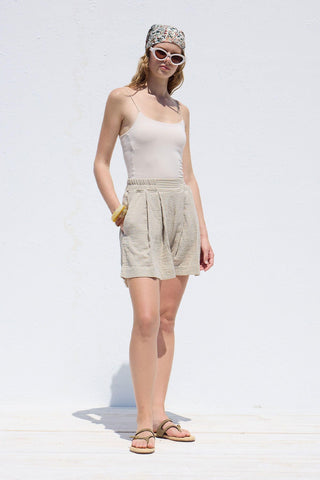 Relaxed Muslin Shorts Sand