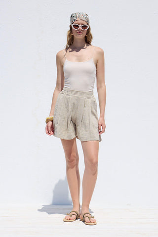 Relaxed Muslin Shorts Sand