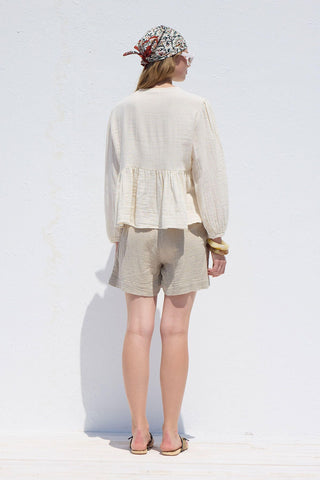 Relaxed Muslin Shorts Sand