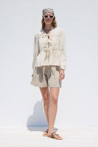 Relaxed Muslin Shorts Sand