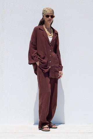 Muslin Rahat Pantolon Bordo