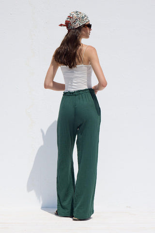 Muslin Relaxed Pants Emerald