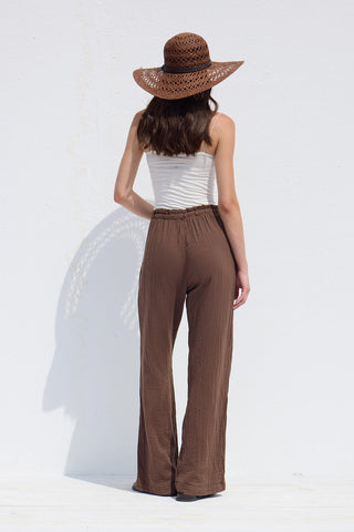 Muslin Rahat Pantolon Kahverengi
