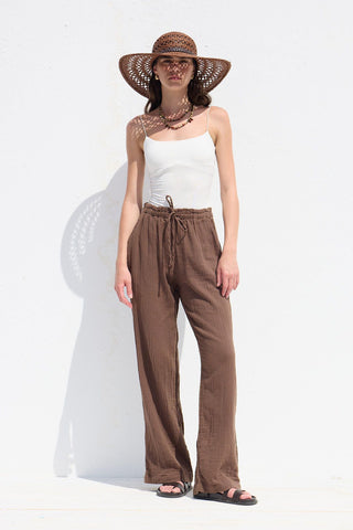 Muslin Relaxed Pants Brown