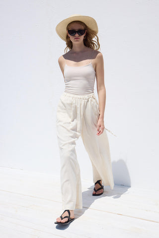 Muslin Wrap Trousers Ecru
