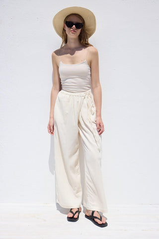 Muslin Wrap Trousers Ecru