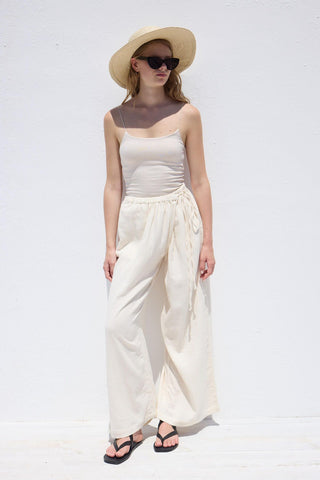 Muslin Wrap Trousers Ecru