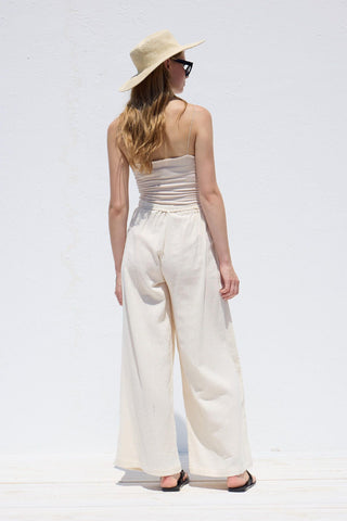 Muslin Wrap Trousers Ecru