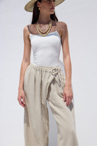 Muslin Wrap Trousers Sand