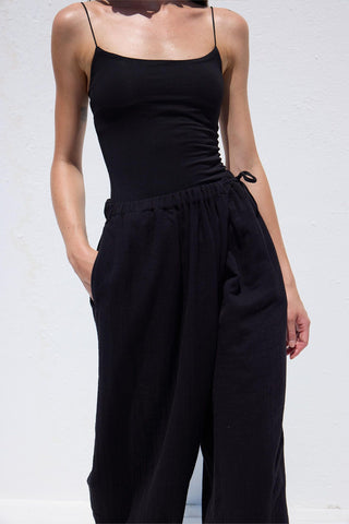 Muslin Wrap Trousers Black