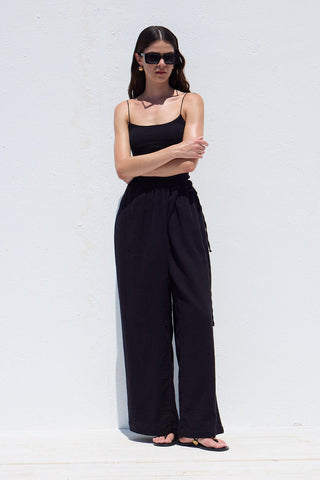 Muslin Wrap Trousers Black