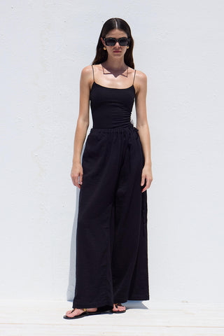Muslin Wrap Trousers Black