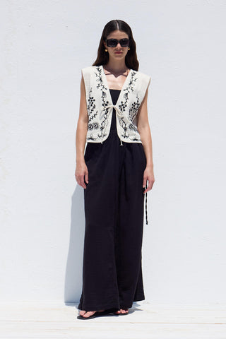 Muslin Wrap Trousers Black