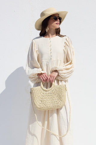 Woven Handbag Beige